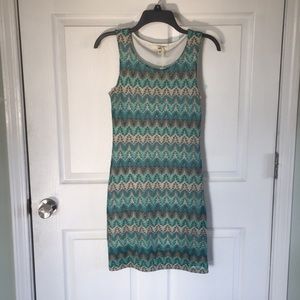 Chevron style pencil dress